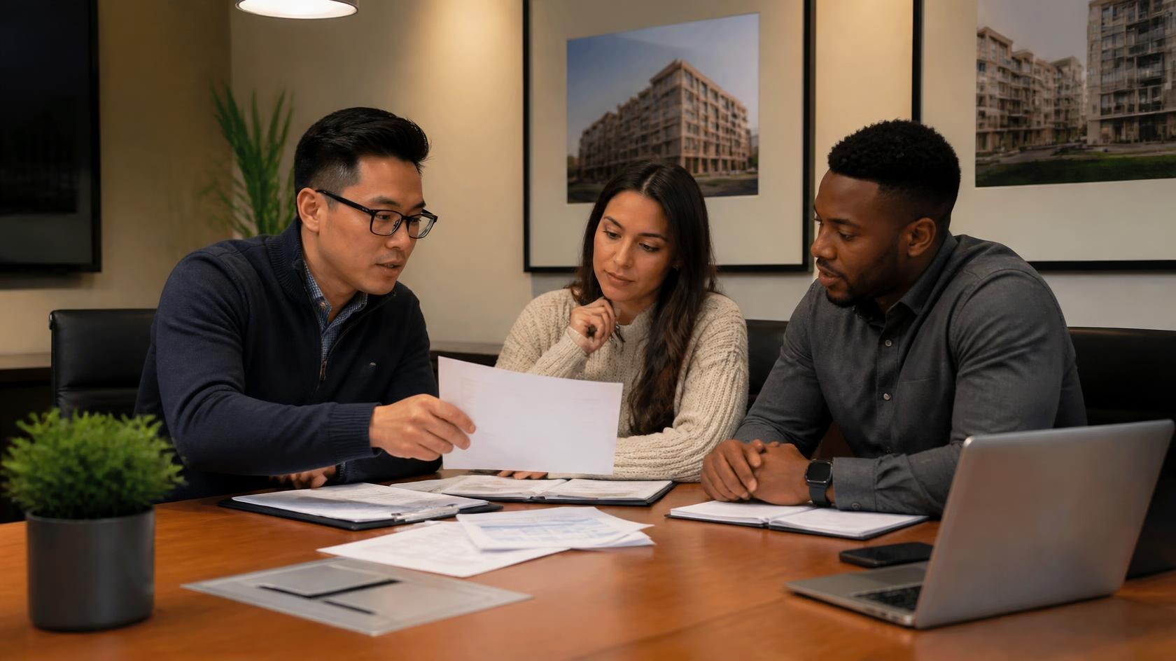 Property team reviewing after-hours vendor and staff roster