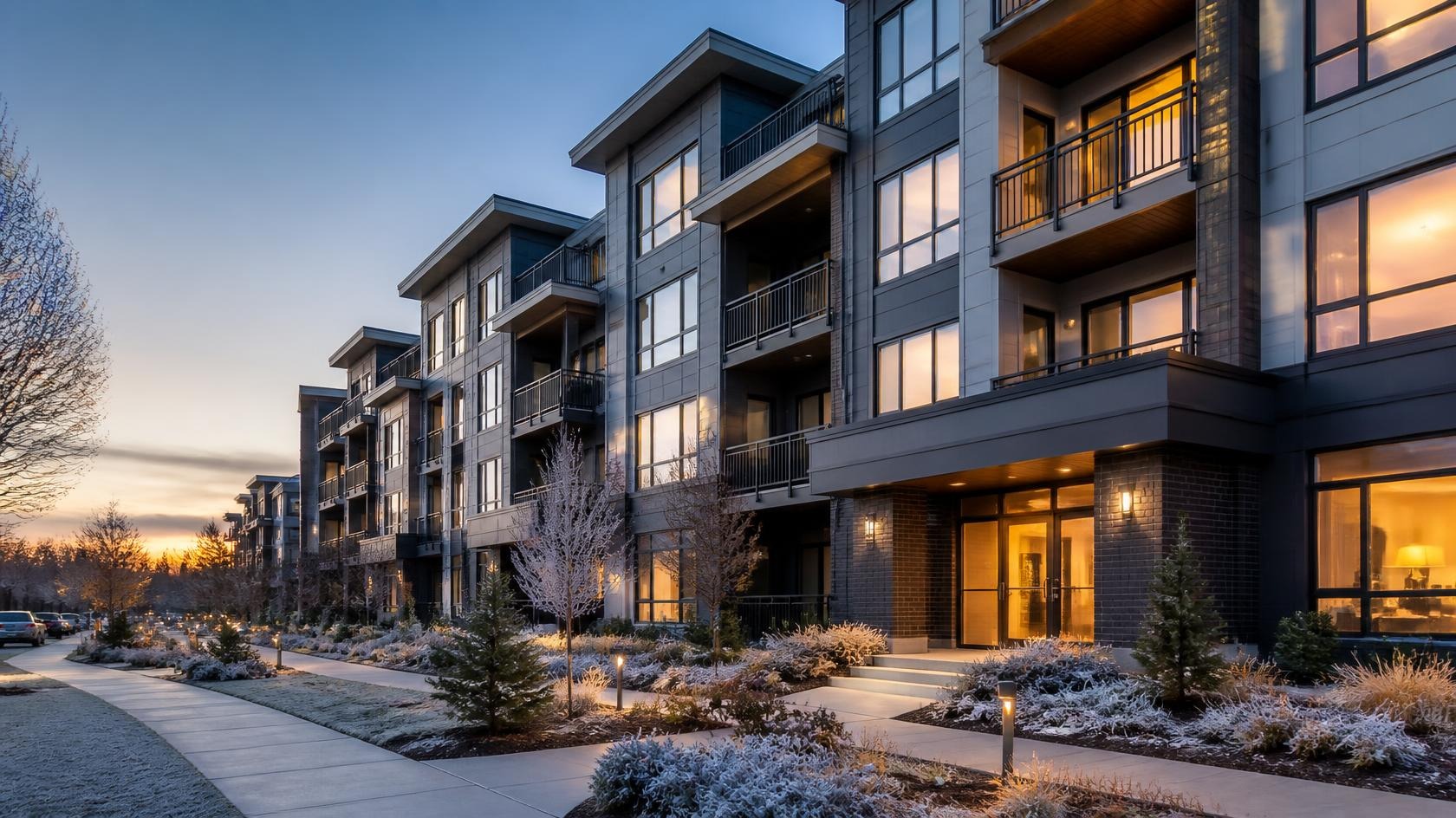 Apartment building ready before first winter freeze