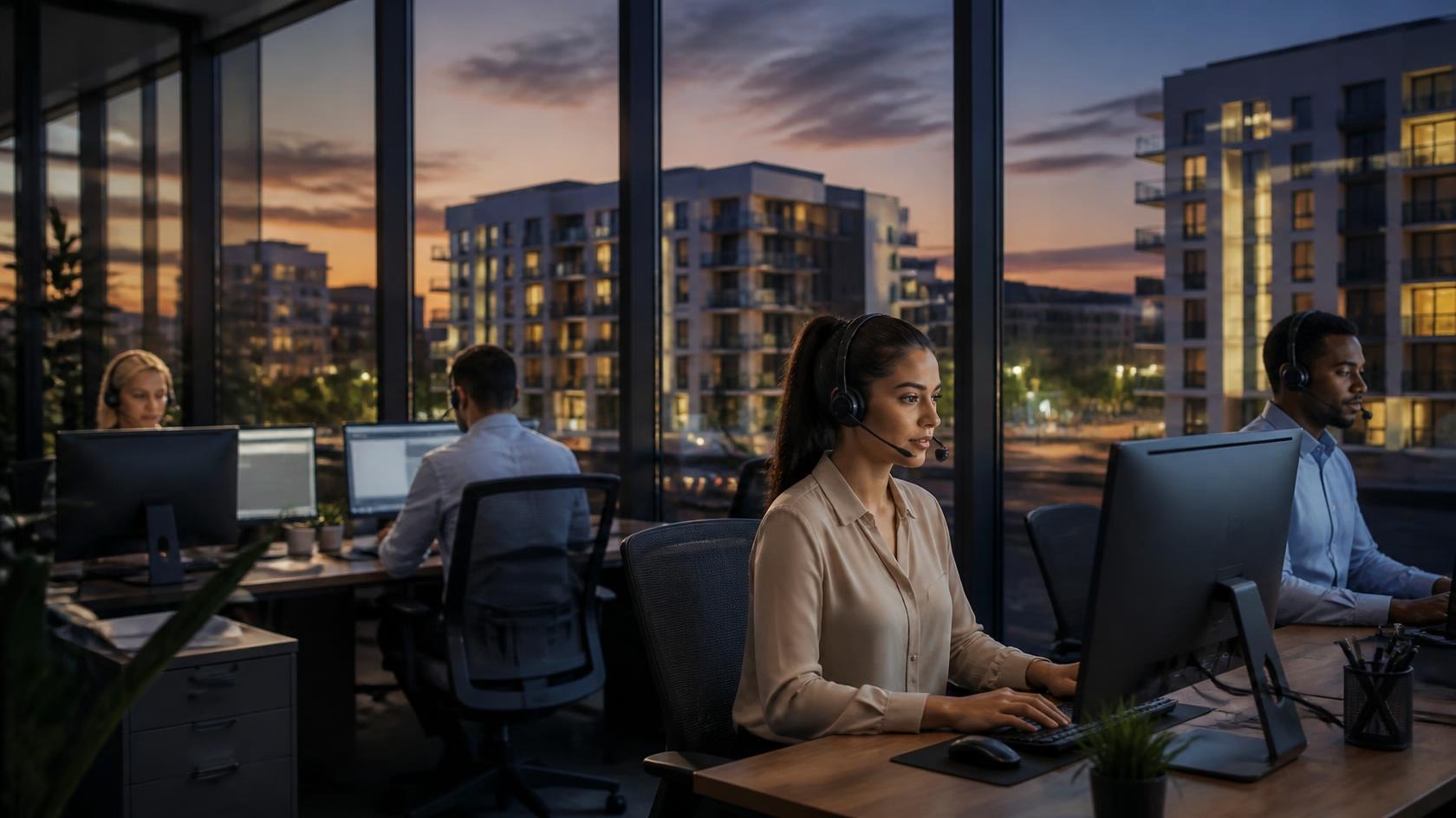 Live agents supporting multifamily property portfolio operations